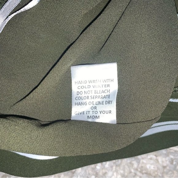 emory park Trousers Size Small Striped Green White Wide Leg Pants Lined NWOT - Picture 10 of 10